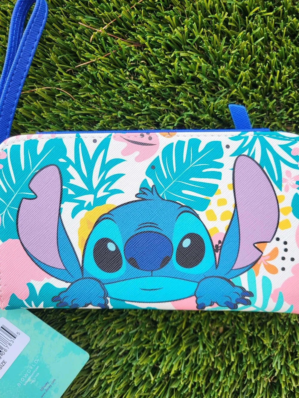 Disney Lilo & Stitch Tropical Zip Wallet - Teal, Yellow, Pink